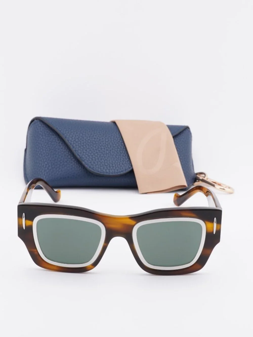 Loewe LW40168I 52N Square Sunglasses – Havana\Green
